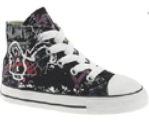 All Star Hi Bathroom Wall Black/Multi Toddler Shoe 702931