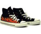 All Star Hi Black/Flame Orange Speciality Kids Shoe 208865
