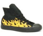 All Star Hi Print Black/Flame Orange Kids Shoe 211327