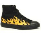 All Star Hi Print Black/Flame Orange Kids Shoe 311327