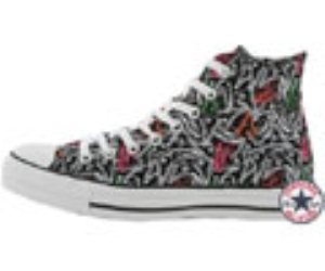 All Star Hi Print Black/White/Neon Green Shoe 105725