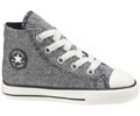 All Star Hi Speciality Herringbone Canvas Black Toddler Shoe 712681