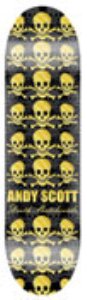 Andy Scott Multi Skull Skateboard Deck