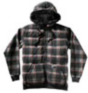 Asher Furhood Black Plaid Zip Hoody