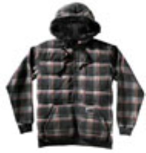 Asher Furhood Black Plaid Zip Hoody