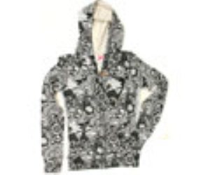 Bahia All Over Print Black Zip Hoody