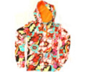 Bahia All Over Print Orange Peel Zip Hoody