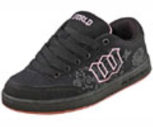 Basic Cv Black/Pink Floral Shoe