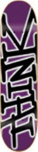 Basic Tag Purple/Black Skateboard Deck