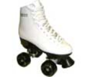 Bfp White Leather Quad Roller Skates