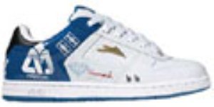 Biebel Fa Ltd White/Royal Leather Shoe