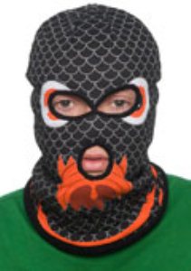 Black Serpant Reversible Face Mask