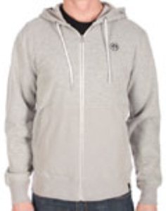 Block Slim Heather Grey Zip Hoody