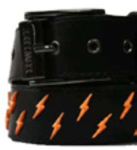 Bolts Black With Orange Studs Belt
