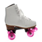 Boston Ii White Leather Quad Roller Skate