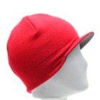 Breadwinner Visor Reversible Red/Grey Beanie