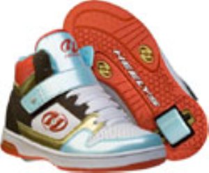 Brooklyn Hi White/Orange/Brown/Turquise/Gold Heely Shoe