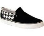 Captain Black/White Argyle Slip On