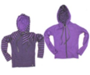 Check Stripe Mix Reversible Zip Hoody