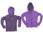 Check Stripe Mix Reversible Zip Hoody