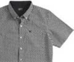Checkerboard Button-Down  S/S Shirt