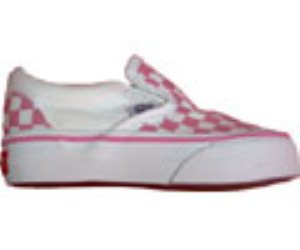 Classic Slip On Aurora Pink/True White Small Check Toddler Shoe Ex899i