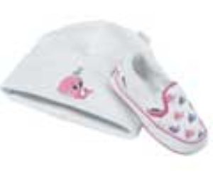 Classic Slip On (Big Fish) True White/Pink Carnation/Hycinth Gift Set