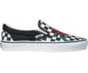 Classic Slip On (Checkerboard Rose) Black/True White Shoe Eyexqv
