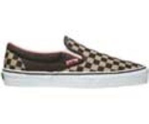 Classic Slip On Coffee/Pink Icing Checkerboard Shoe