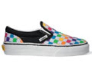 Classic Slip On (Crayola) Black/Multi Check Kids Shoe Exs1br