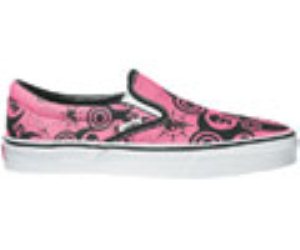 Classic Slip On (Dream Skulls) Black/Aurora Pink Shoe