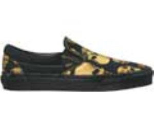 Classic Slip On (Multi Skull) Black/Rich Gold Shoe