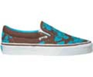 Classic Slip On (Skull Butterfly) Bison/Peacock Blue Shoe