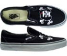 Classic Slip On (Skull Star) Black/White/Red Shoe