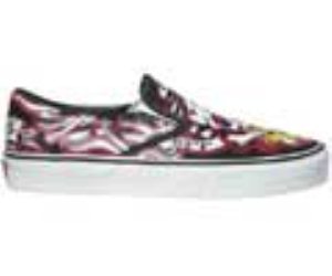 Classic Slip On (Skully Tat Wt) Black/High Risk Red Shoe Eyeazy