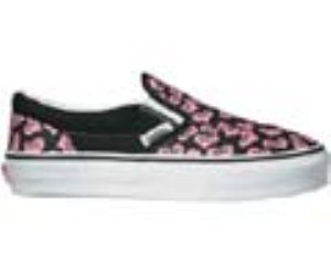 Classic Slip On (Swirly Hearts) Black/Prism Pink Toddler Shoe Ex82gq