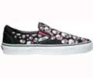 Classic Slip On (Warped Tour Skull Trail) Black Neon/Neon Pink Shoe