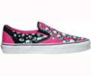 Classic Slip On (Warped Tour Skull Trail) Neon Pink/Black/Neon Blue Shoe