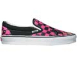 Classic Slip On (Warped Tour Splatter Check) Black/Neon Pink/Green Flashshoe Eye2ho