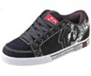 Court Black/White/Red Kids Shoe