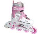 Cyclone Lights White/Pink Kids Recreational Inline Skates