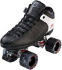 Dash Black/White Quad Roller Skates