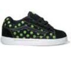Dollin No Skool Black/Neon Green Skull Dots Shoe