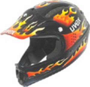 Downhill Black/Flames Helmet