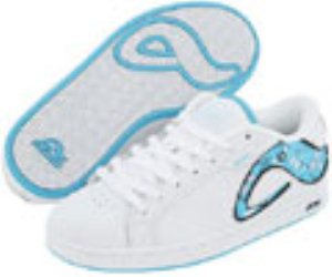 Eugene Re Stamp White/Turquoise/Black Womens Shoe