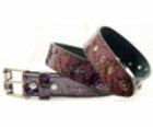Fallen Studded Belt – Purple/Black Snakeskin With Black
