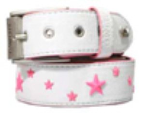 Fallen Studded Belt - White With Pink Fluoro