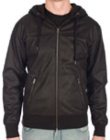 Faux Leather Black Slim Zip Hoody