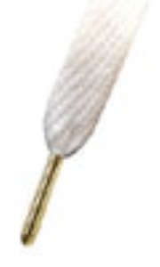 Flatties White With Gold Tip Laces