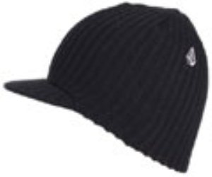 Full Stone Black Visor Beanie